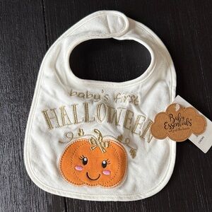 Baby Essentials Halloween Bib - White and Gold